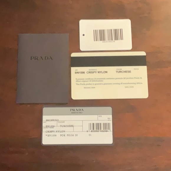 PRADA Quilted Handbag Turquoise Two-Way - Picture 14 of 15